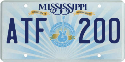 MS license plate ATF200