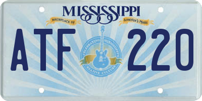 MS license plate ATF220