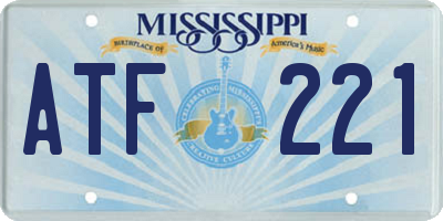 MS license plate ATF221