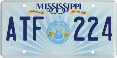 MS license plate ATF224