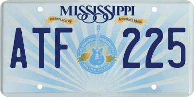 MS license plate ATF225