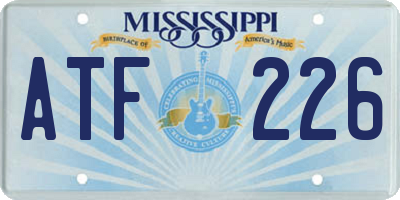 MS license plate ATF226
