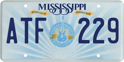 MS license plate ATF229