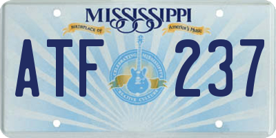 MS license plate ATF237