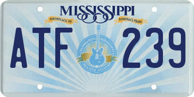 MS license plate ATF239