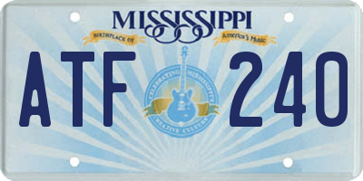 MS license plate ATF240