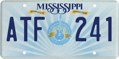 MS license plate ATF241