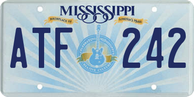 MS license plate ATF242