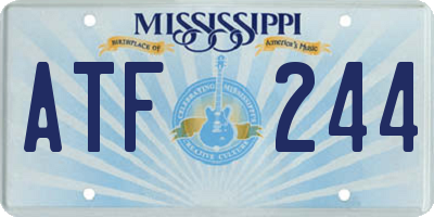 MS license plate ATF244
