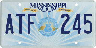MS license plate ATF245