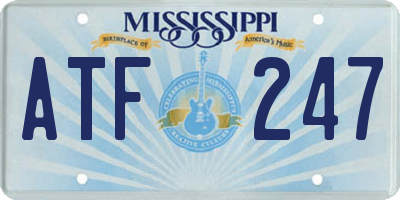 MS license plate ATF247
