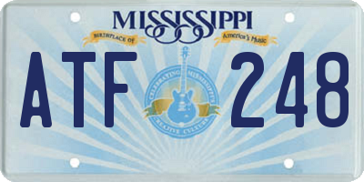 MS license plate ATF248
