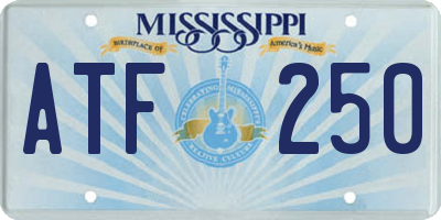 MS license plate ATF250
