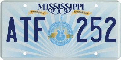 MS license plate ATF252