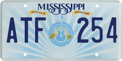 MS license plate ATF254
