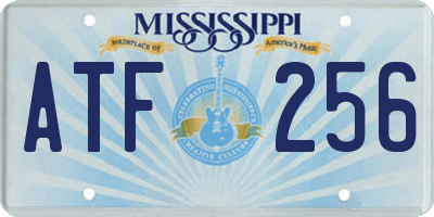 MS license plate ATF256