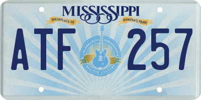MS license plate ATF257