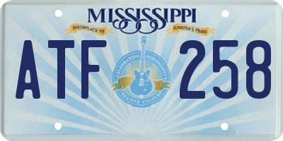 MS license plate ATF258
