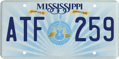 MS license plate ATF259