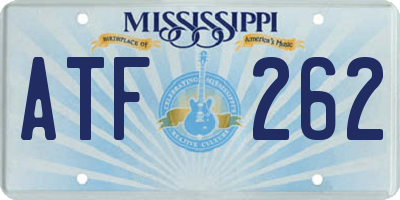 MS license plate ATF262