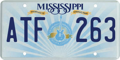 MS license plate ATF263