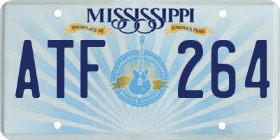 MS license plate ATF264