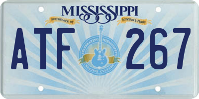MS license plate ATF267