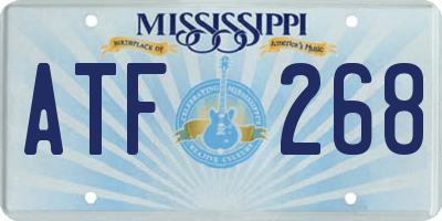 MS license plate ATF268