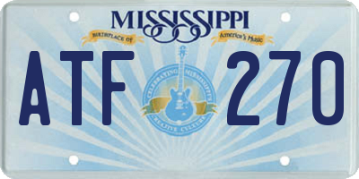 MS license plate ATF270