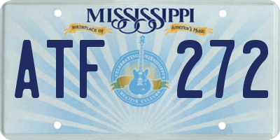 MS license plate ATF272