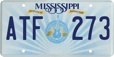 MS license plate ATF273