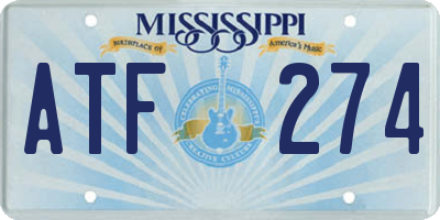 MS license plate ATF274