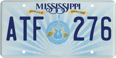 MS license plate ATF276