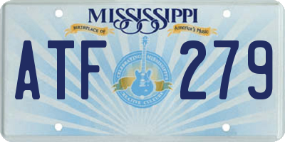 MS license plate ATF279