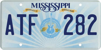 MS license plate ATF282