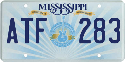 MS license plate ATF283