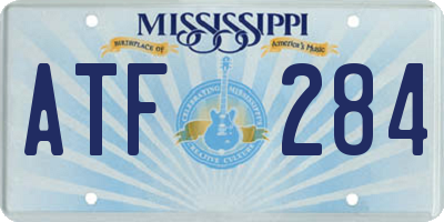 MS license plate ATF284