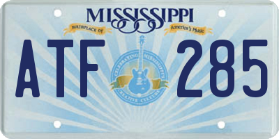 MS license plate ATF285