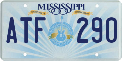 MS license plate ATF290