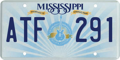 MS license plate ATF291