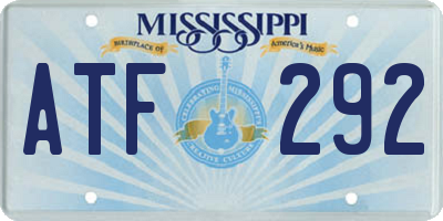 MS license plate ATF292