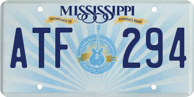 MS license plate ATF294