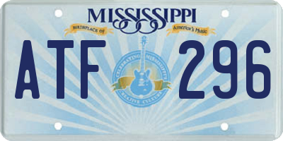 MS license plate ATF296