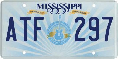 MS license plate ATF297