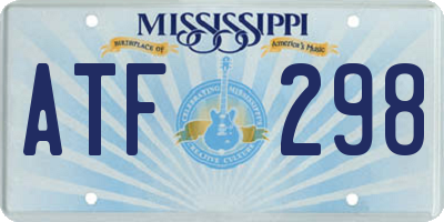 MS license plate ATF298