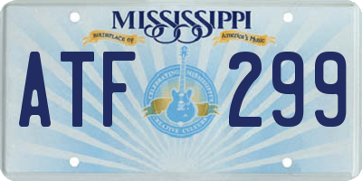 MS license plate ATF299