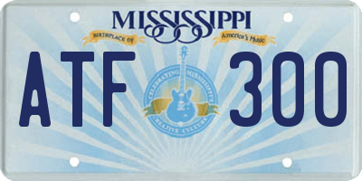 MS license plate ATF300