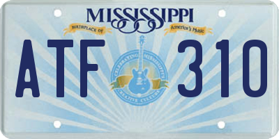 MS license plate ATF310