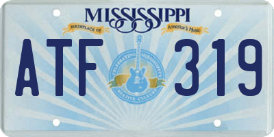 MS license plate ATF319