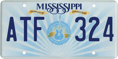 MS license plate ATF324